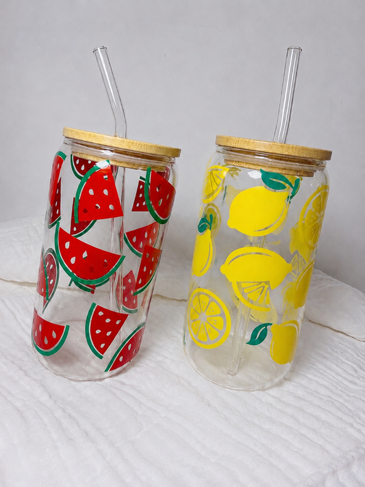 Verre avec paille "Summer"