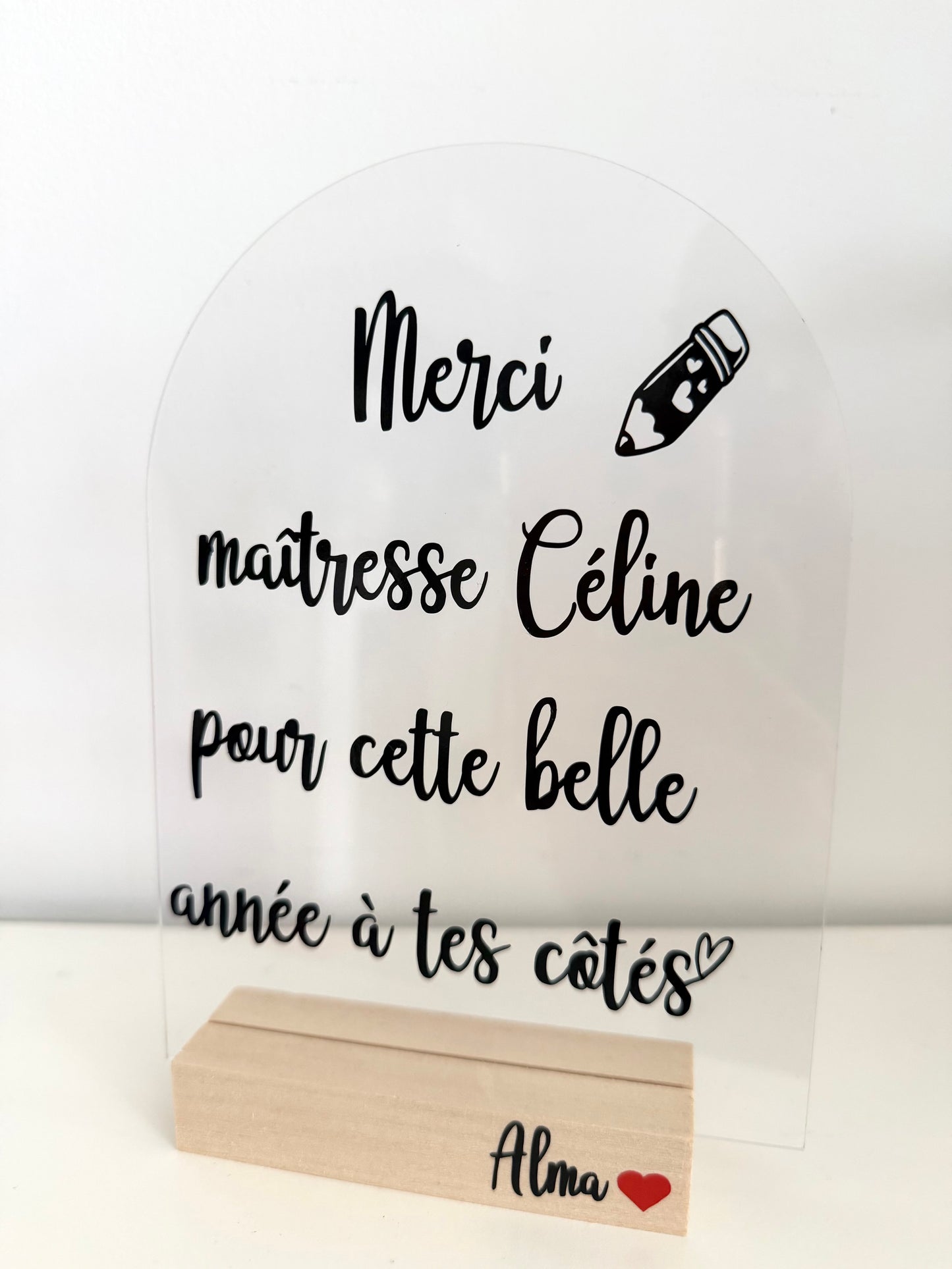 Plaque personnalisée