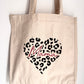 Tote Bag Coeur Léopard
