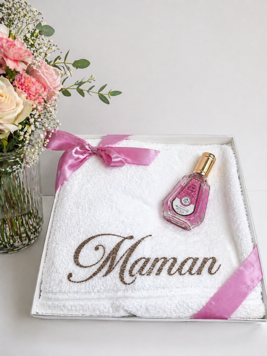 Coffret serviette de bain + Parfum Yara candy