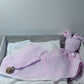 Coffret Cape de bain/gant + Doudou lapin + Attache tétine