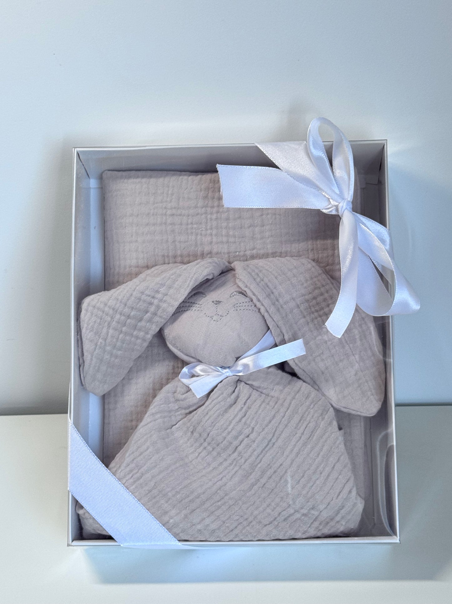 Coffret Protège Carnet de Santé + Doudou lapin