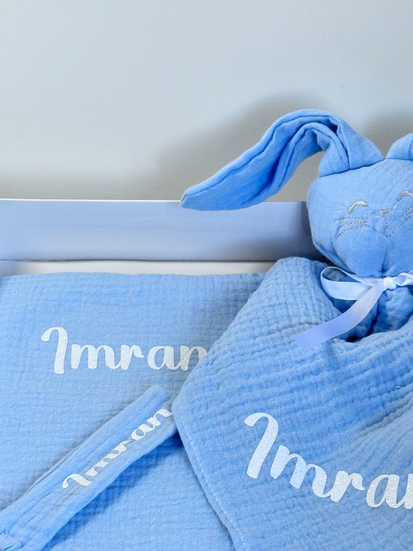 Coffret Carnet de Santé + Attache Tétine + Doudou lapin