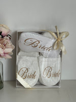 Coffret Pantoufles Bride + masque de nuit