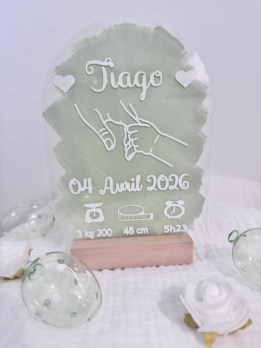 Panneau de naissance personnalisé
