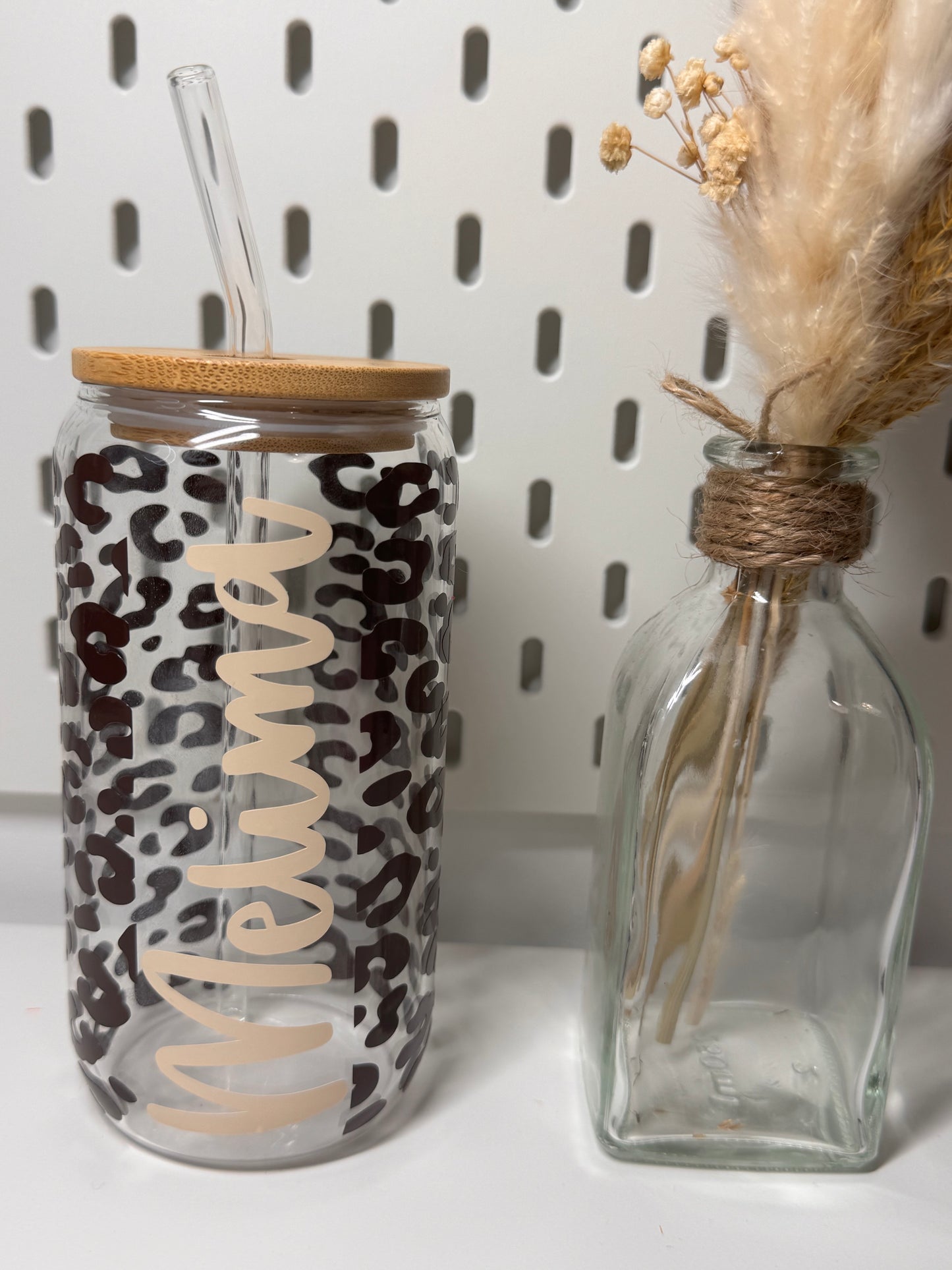 Verre avec paille personnalisé